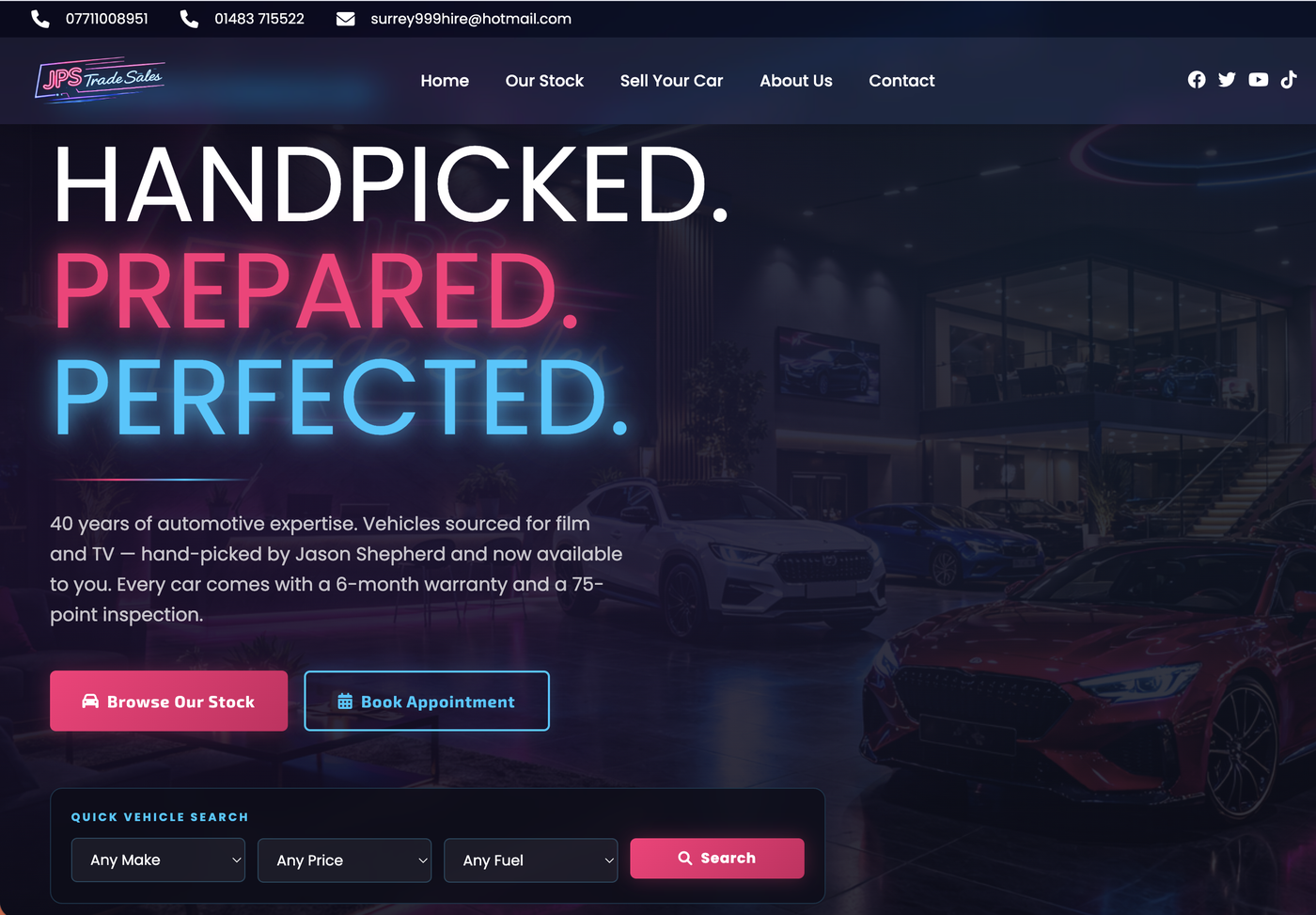 JPS Trade Sales — Carbotix dealer website example